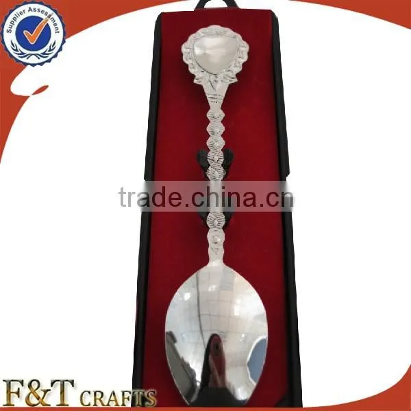 Wholesales iron bank plating nickle long handle spoon for sales