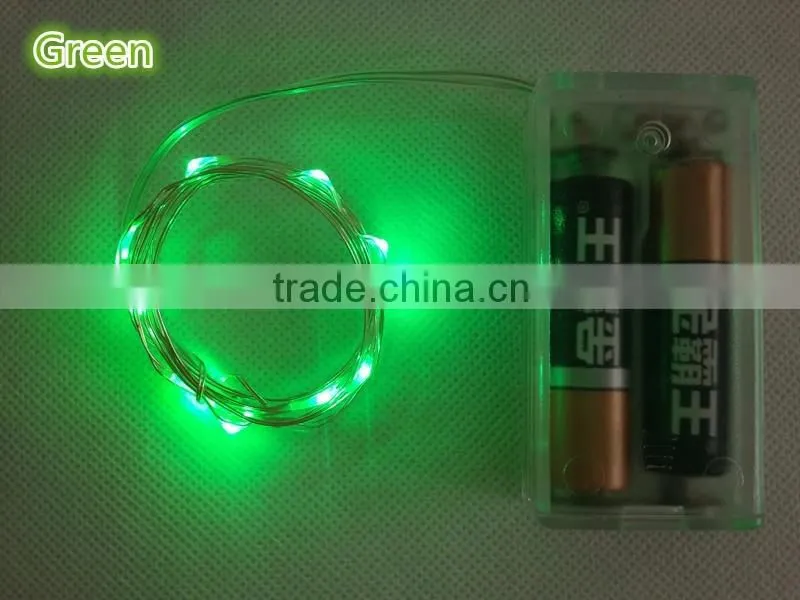2AA Battery Powered 1M 10 Led Silver Color Copper Wire Mini Fairy String Light Lamp For Christmas Holiday Wedding Party