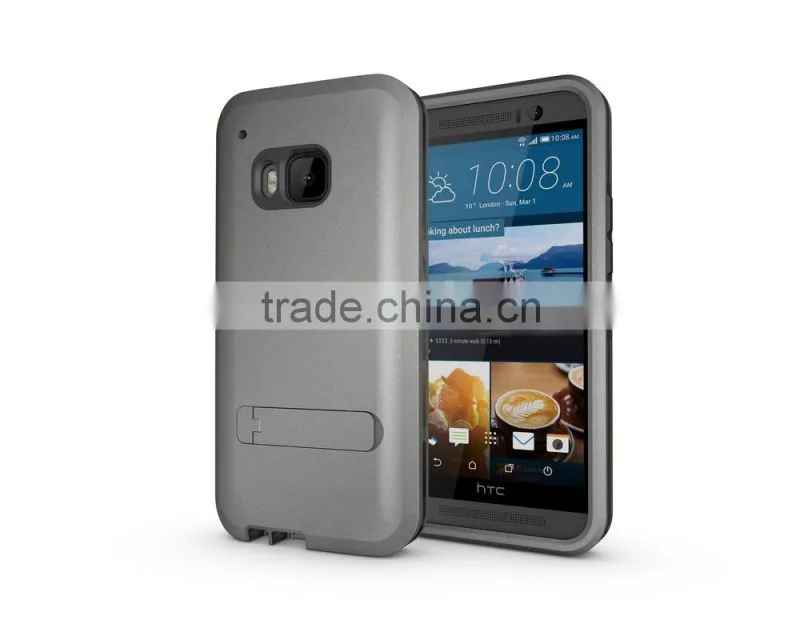New design armor case built in screen protector for HTC M9