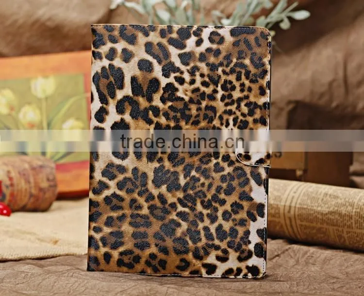 Leopard print leather case for ipad air, for ipad air case