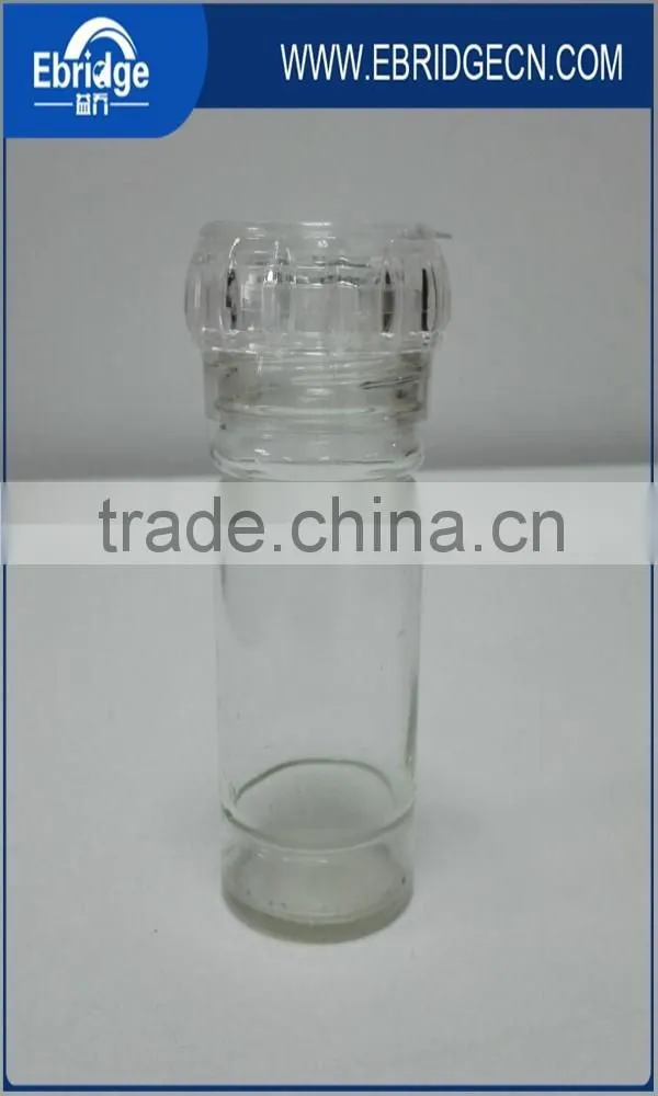 100ML salt pepper grinder bottle with plastic spice grinder