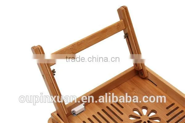 2014 newest product portable bamboo laptop desk ,Stretchable study table