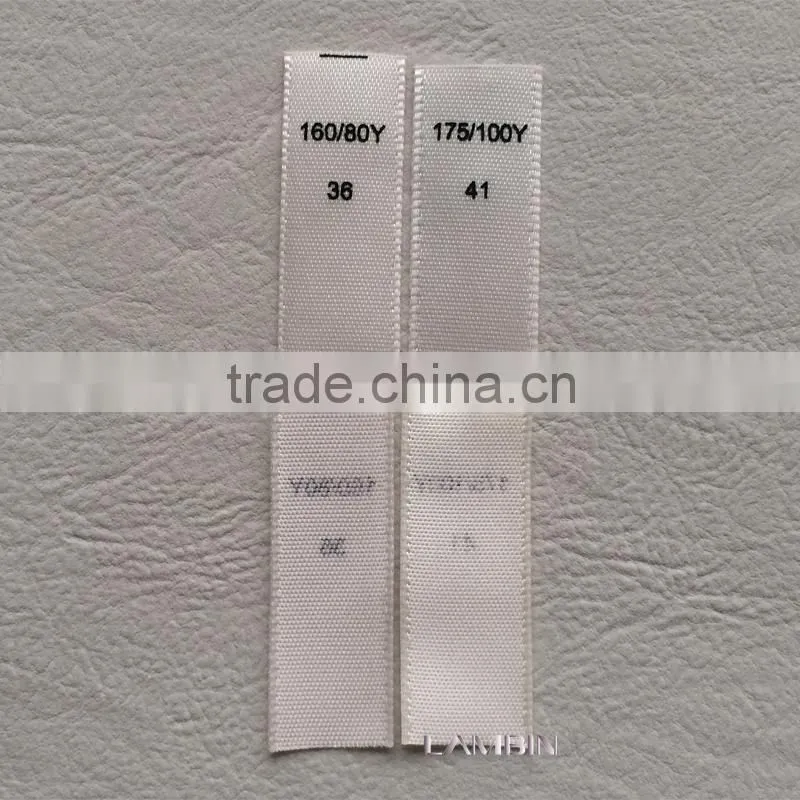 Printed main mark size label tag for women's G-string panties