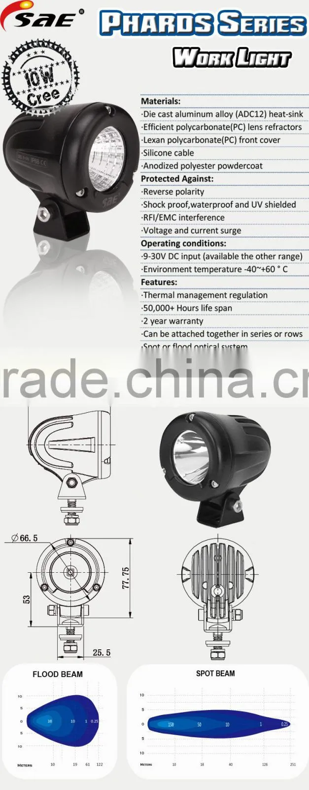 12 volt automotive led light for car truck tractor agriculture 4x4 offroad
