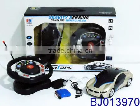 New steering wheel rc car cross-country van w/ music and light