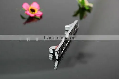 Hardware crystal square diamond bridge handle 128mm pitch