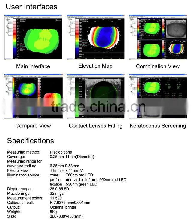 MCE-SW-6000 Corneal Topography