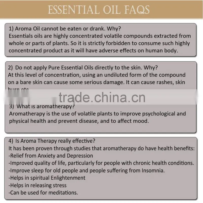 100% Natural Essential Oil Natural Depression Treatment Oil