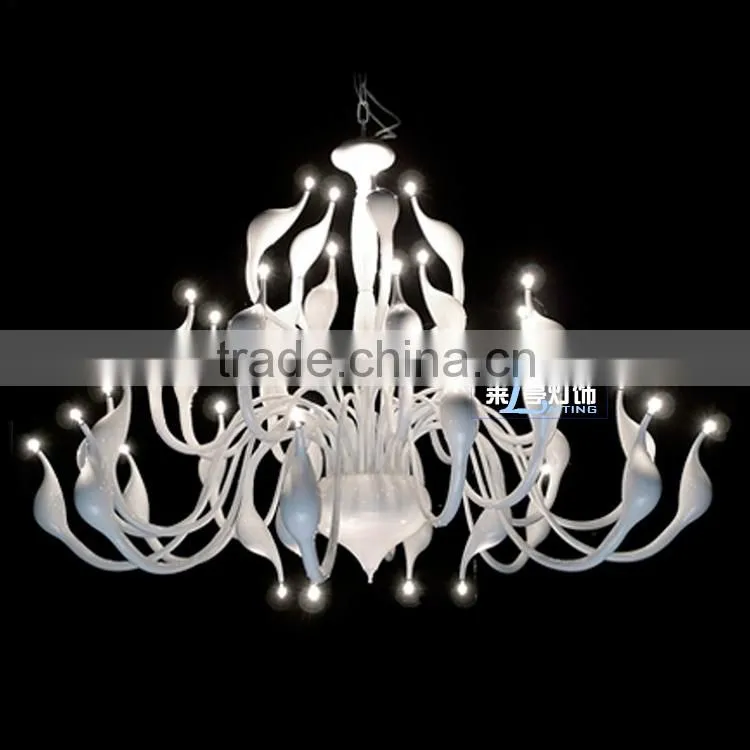 Gold Luxuxry Swan Iron Chandelier for Hotels