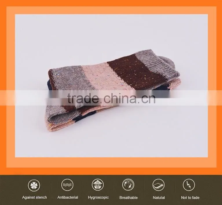 96N double cylinder lady marl yarn casual crew socks wholesale
