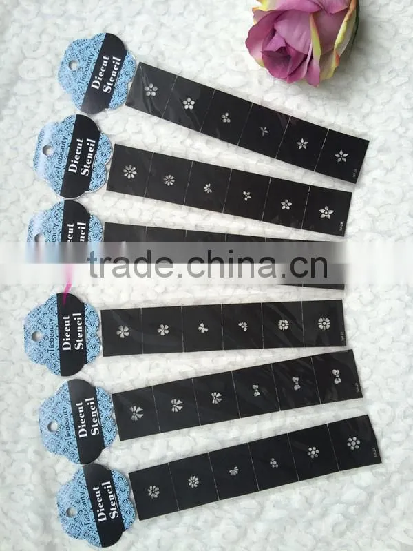 Arrows in mess nail art template cartoon hollow out nail art sticker nail art stencil factory