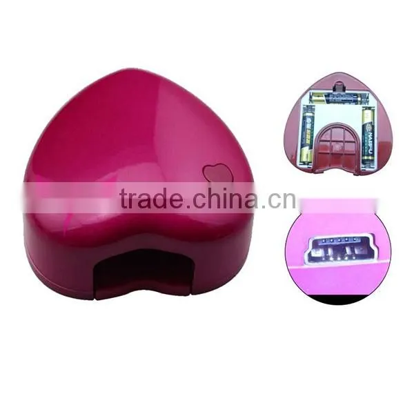New heart shape 1.5w uv led nail lamp wholesale