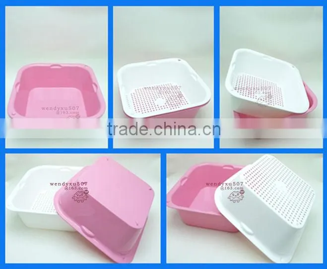 Vegetable Sieve/Fruit Basket/Plastic Basket/sifter/griddle/boult/screen/sieve/Dried Basin/sieve with basin/Colander