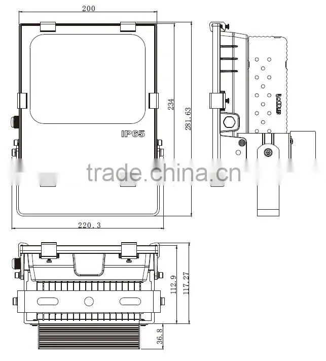 70W LED floodlight replace 250w halogen lamp PhilipsSMD3030 sodium lamp led replacement