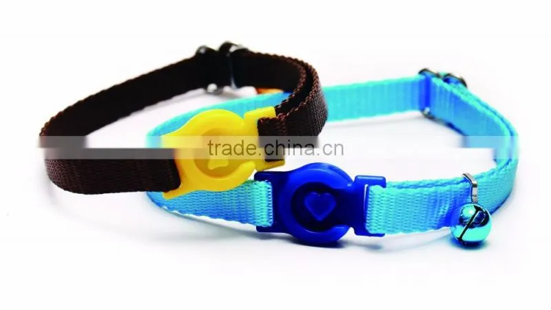 Multi Color plain nylon dog collar
