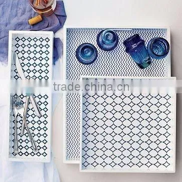 Best selling eco -friendly square lacquer wood serving tray