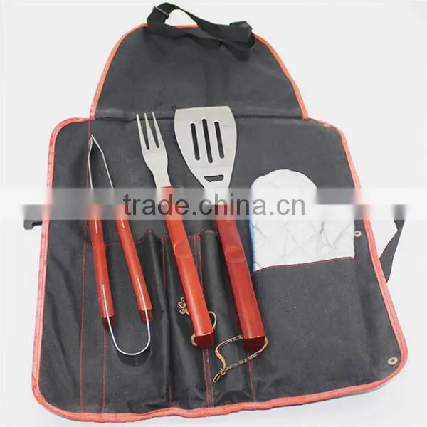 Best wholesale bbq apron with grill tools set package