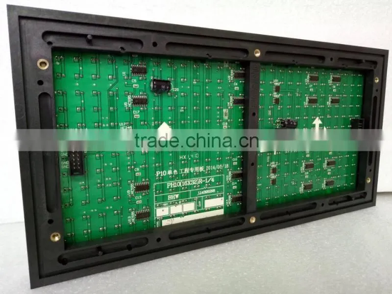 P10 outdoor single Color LED module, 32 X 16 P10 Yellow Red White Blue Green Waterproof Module