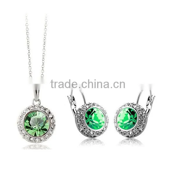 crystal cheap necklace and earring sets, fancy necklace sets