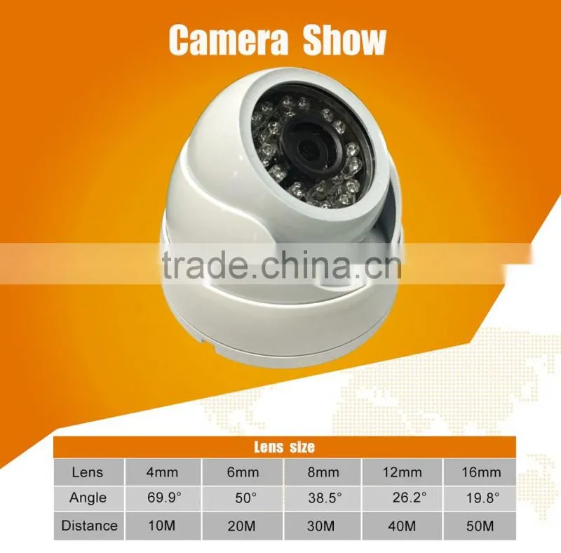 AHD camera 1.3mp 3.6mm ir distance 20m from factory metal cctv camera