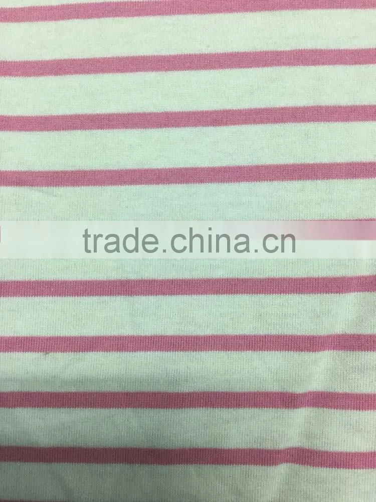 yarn dyed cotton knitted stripe jersey fabrics wholesale 196