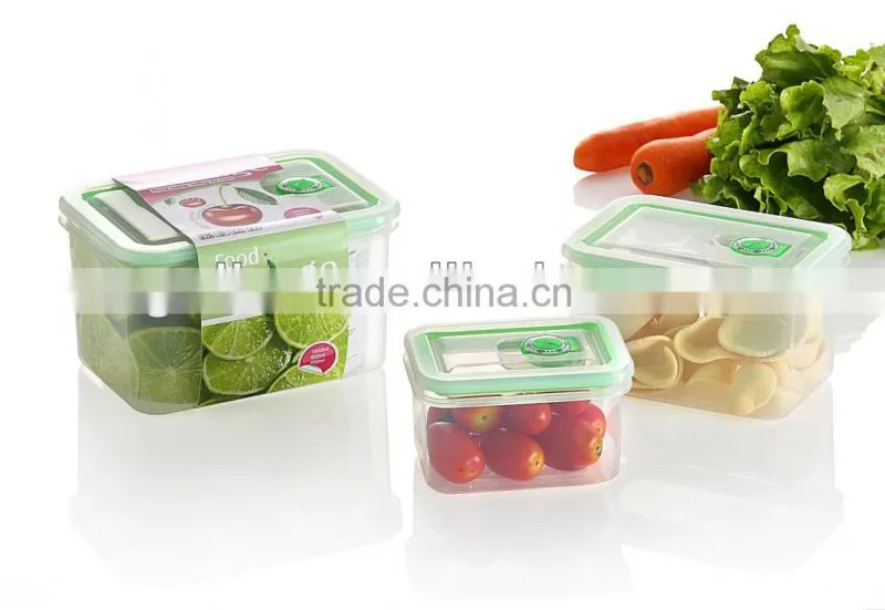 2014 New short rectangular food container set GL9013-S-B