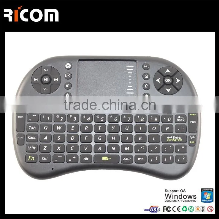 mini wireless keyboard with touch pad,wireless keyboard with built in mouse--T2--Shenzhen Ricom