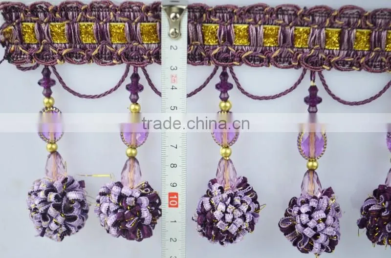 new curtain decorative pompon tassel fringe