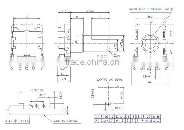HW-11EN5V20B rotary encoder with flat shaft electric 20&20 15&30 detents rotary encoder