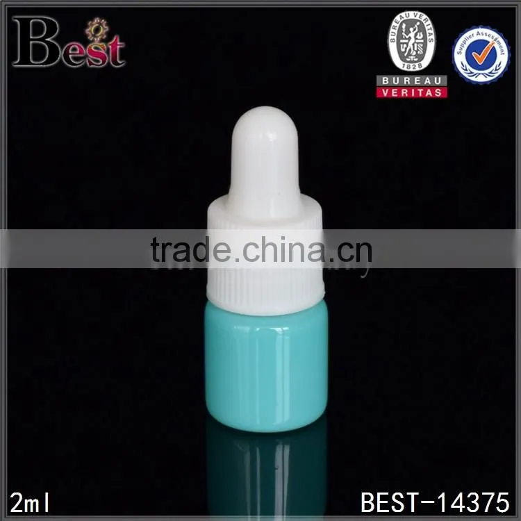 2ml blue sample packing plastic mini dropper glass bottle small glass bottles