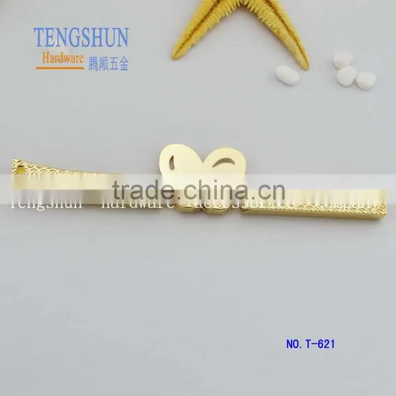 Zinc alloy decorative side clip with A diamond for purse metel bag parts wholesale
