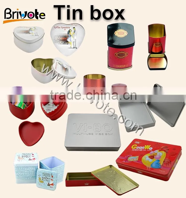 2015 promotion wholesale custom irregular metal box irregular tin box