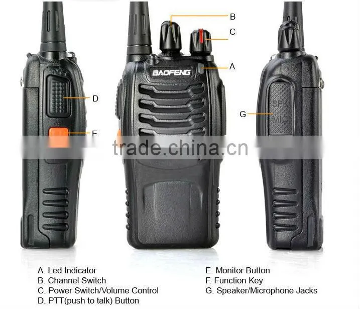 Wholesale Uhf Single Band Radio Genuine Uhf 400-470mhz Mini Two Way Radio Baofeng BF-888S