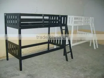 White toddler wood bunk bed for adults