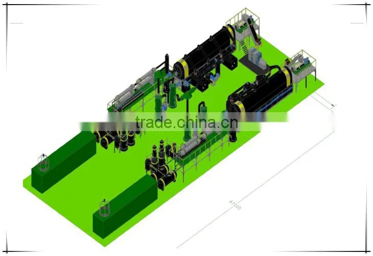 Waste tyre pyrolysis machine to oil with high profitable