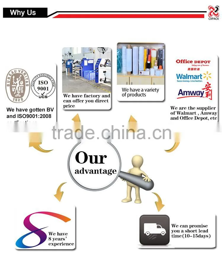 2015 factory for vest hot sale logo printed adhesive packaging bag