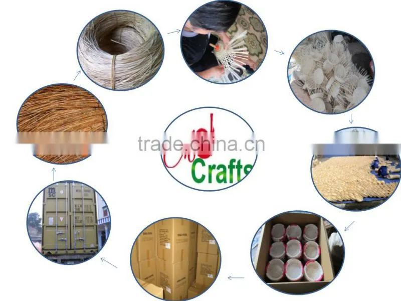 rattan basket with insert handle weaving clothings basket