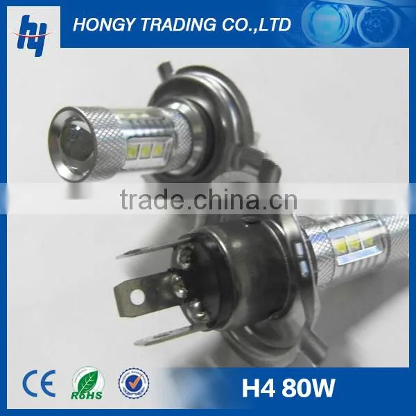 h4 led car bulb 80w