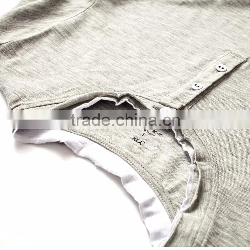 New arrive fashion dress clothes mens shirts t shirt with layered