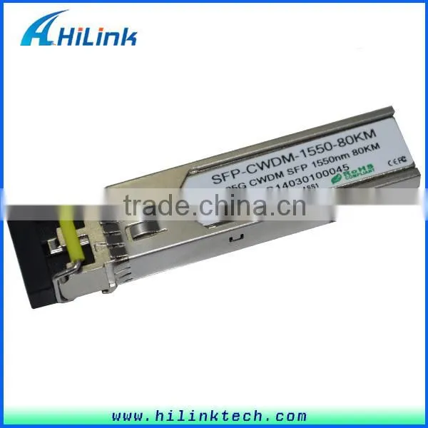 China Supplier 1.25Gbps 80KM CWDM SFP 1550nm