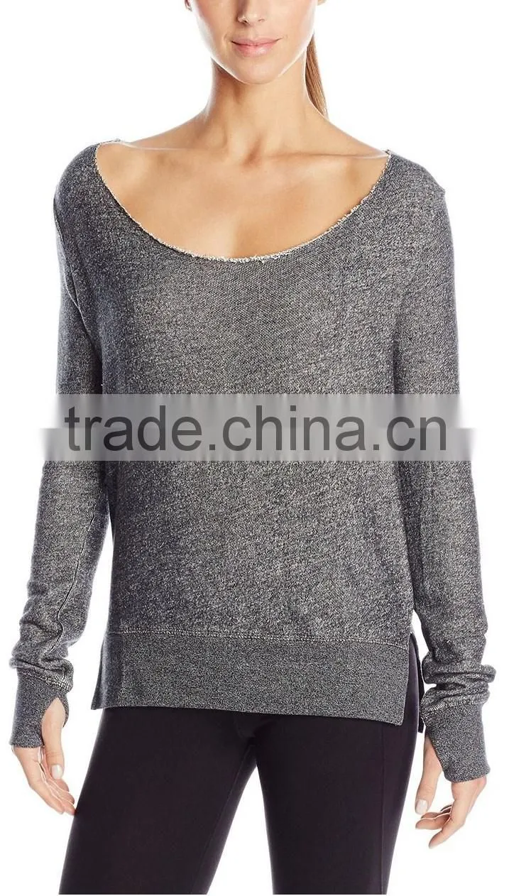 Ramax Custom Women Latest Design Backless Crush Pullover Sweatshirt Tops