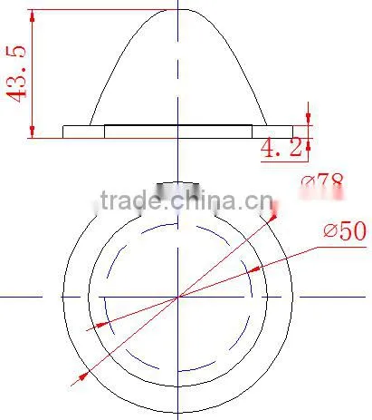 78mm ,45 degree, cob glass lens for led highbay lights,headlights, used in led light