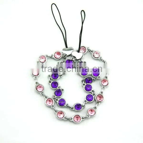 2014 Wholesale Fashion Crystal Mobile Phone Straps