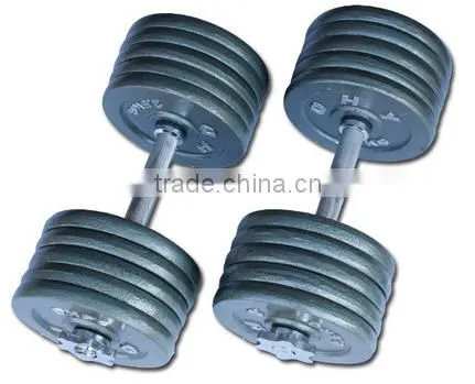 Dumbbells with hammer tone paint
