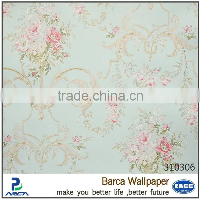 pure plain white floral wallpaper factory