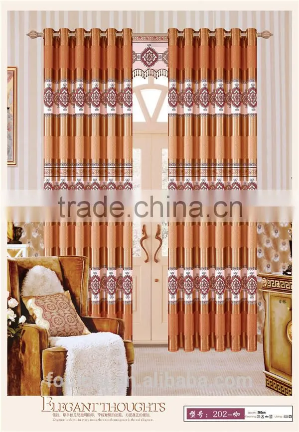 Printed blackout fabric curtain fabrics 2015 new designs