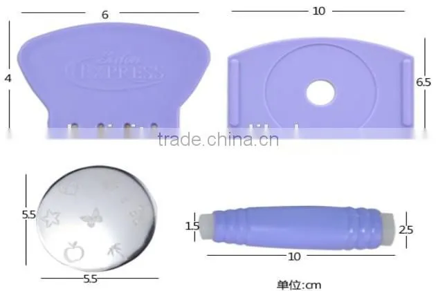 professional nail art stencil stamping kit