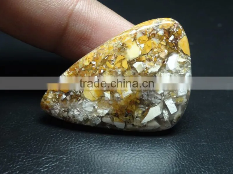 Exclusive Brasitait mokite pear cut cabochon gemstone