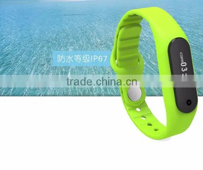 LCD smart watch, E6 silicone watch band sports wristband lcd smart watch