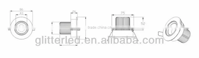 CE,CB,RoHS approved 10W COB LED dowm light